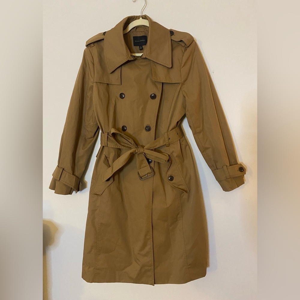 NWOT Banana Republic trench size XL amazing design - Picture 2 of 15